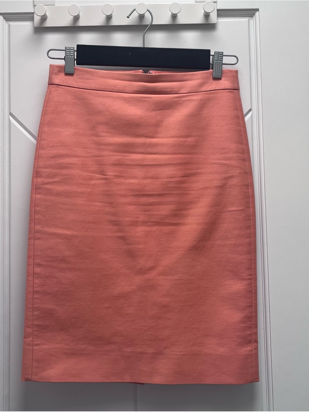 J. Crew Coral-Peach Pencil Skirt Cotton